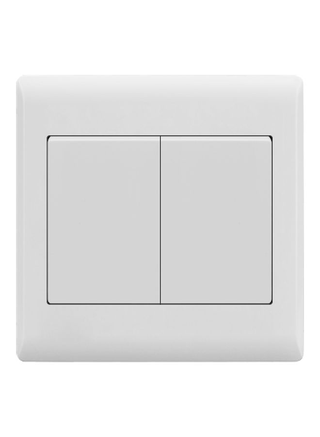 Vmax - V1 2 Gang 2 Way Switch White Ivory 3inch - Image 1
