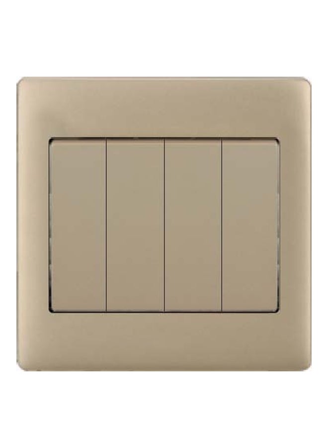 Vmax V1 G Series 4 Gang 2 Way Switch Gold 3x3inch Gold 3x3inch
