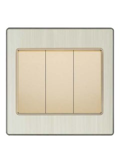 V3 Series 3 Gang 2 Way Switch Gold/Silver 86x86mm