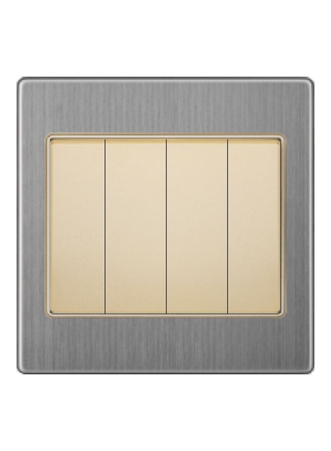 Vmax V3 Series 4 Gang 2 Way Switch Gold/Silver