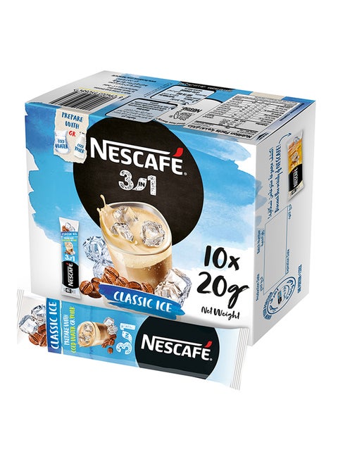 3 In 1 Classic Ice Coffee Instant Mix Stick 20grams Pack of 10