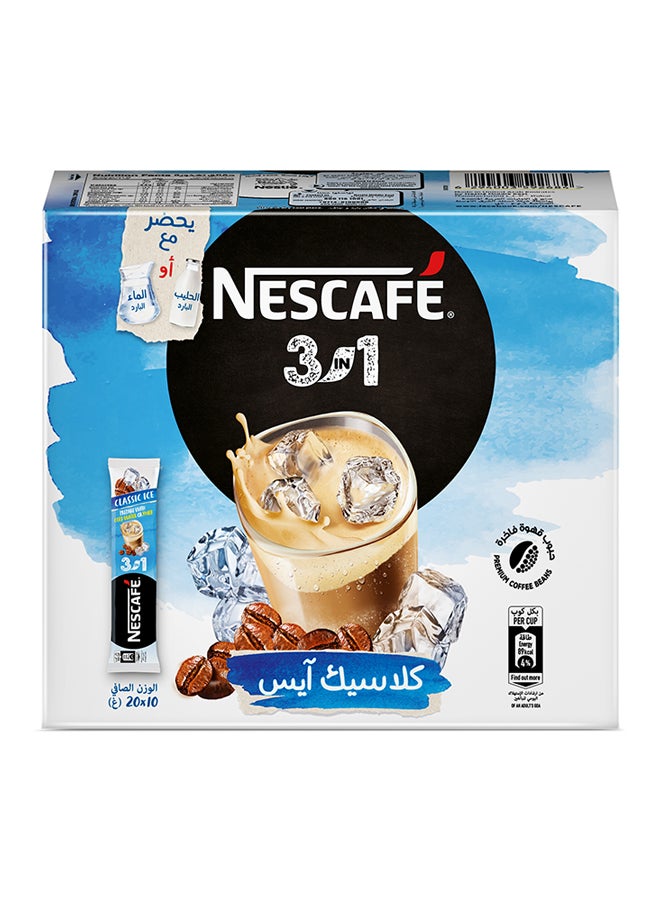 Nescafe - 3 In 1 Classic Ice Coffee Instant Mix Stick 20grams Pack of 10 - Image 1