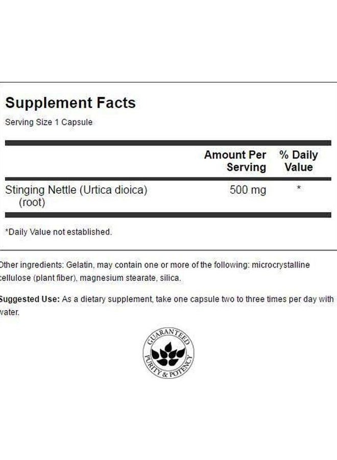 سوانسون مكمل عشبي بجذور نبات القراص 500 ملجم - 100 كبسولة - Image 2