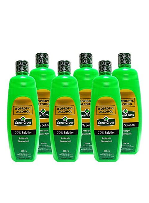 Pack of 6 Isopropyl Alcohol Antiseptic Disinfectant 500ml
