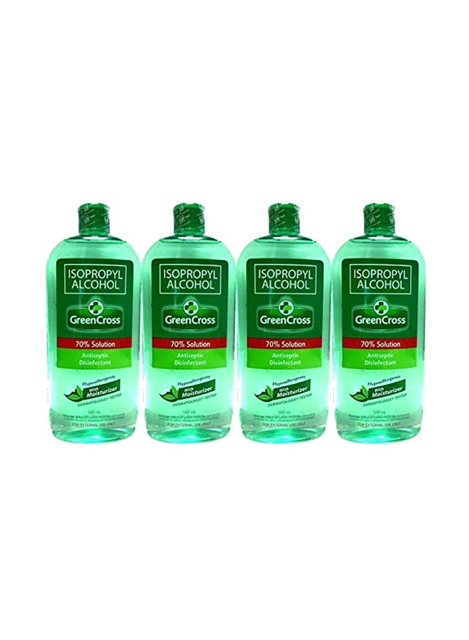 جرين كروس مجموعة عبوات معقم لليدين بالكحول والايزوبروبيل مع مرطب من 4 قطع 250ملليلتر