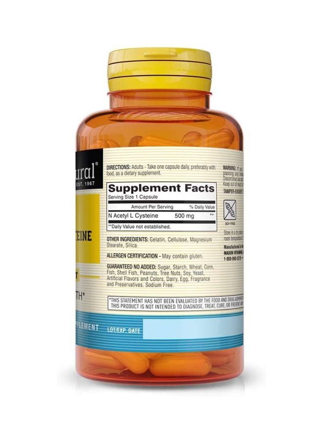 Mason Natural NAC N-Acetyl-L-Cysteine - 60 Capsules - Image 3