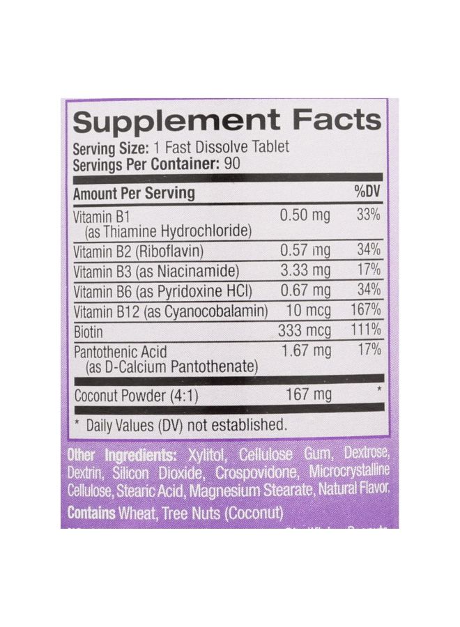 B Complex Energy Support Fast Dissolve Tablets - 90 Tablet