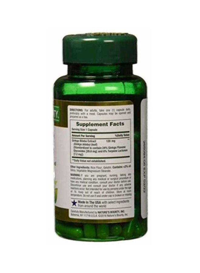 NATURE'S BOUNTY - Ginkgo Biloba Dietary Supplement - 100 Capsules 120 Mg - Image 1