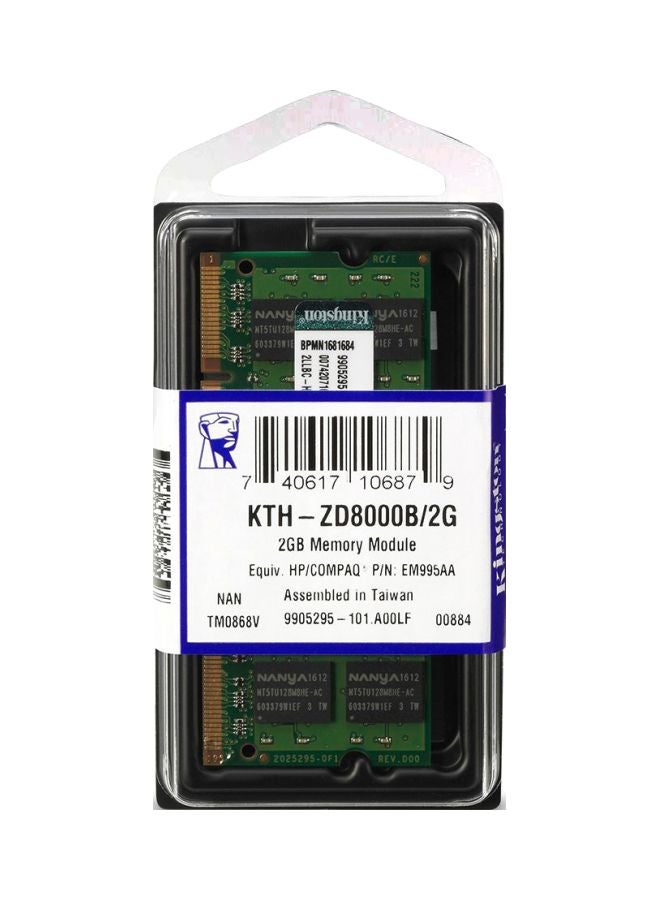 Kingston - DDR2 PC2-5300 SODIMM RAM Green - Image 1