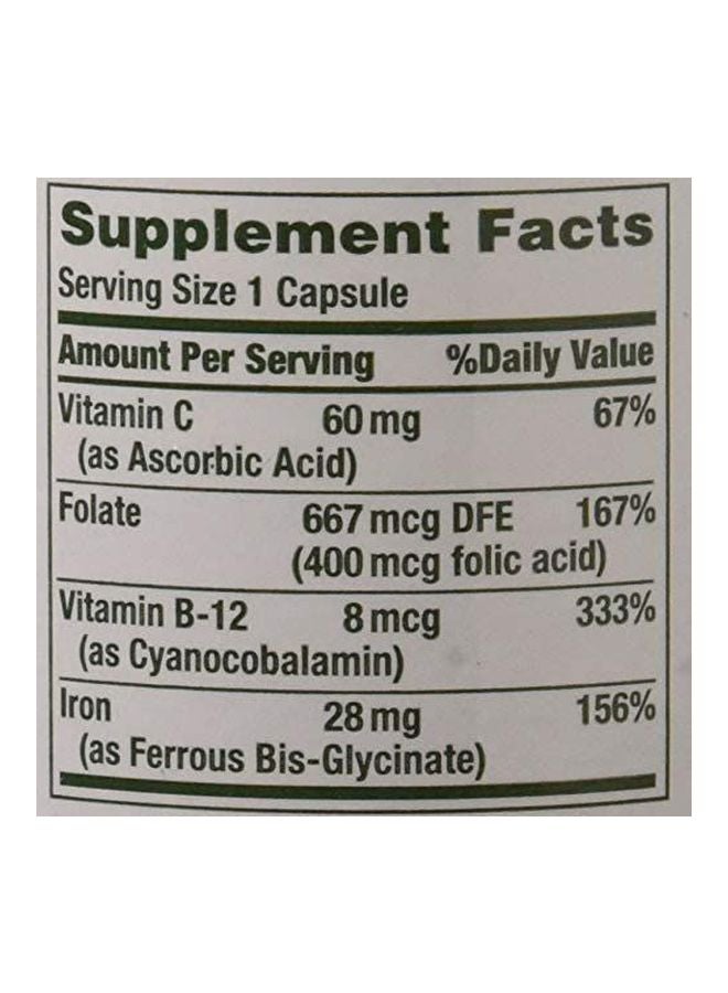 NATURE'S BOUNTY - Pack Of 2 Gentle Iron Dietary Supplement - 90 Capsules - Image 1