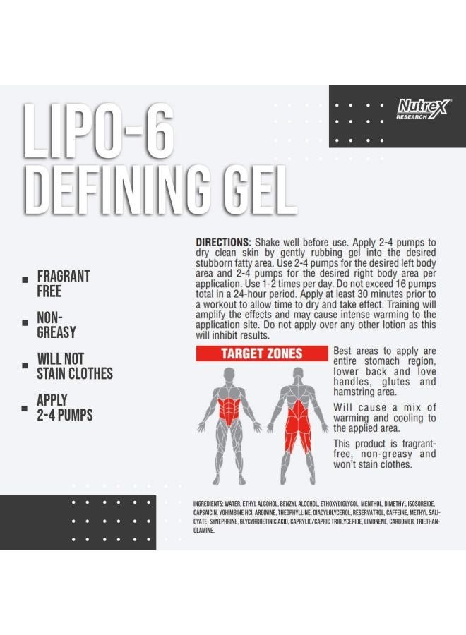 Nutrex Research - Lipo-6 Defining Gel 120ml - Image 1