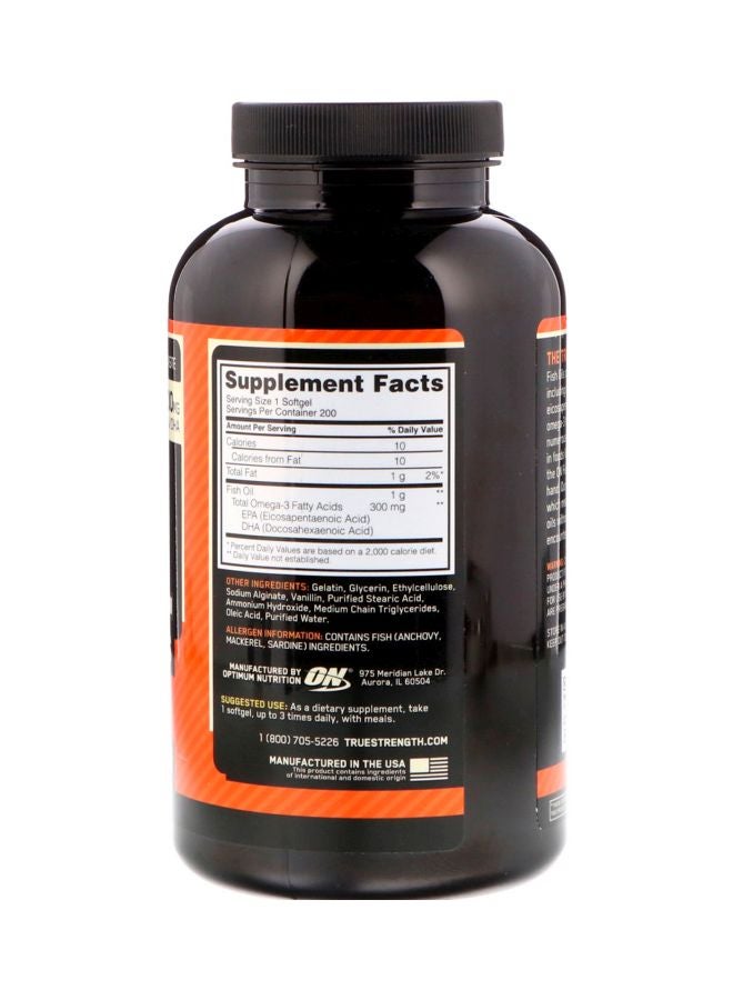 Optimum Nutrition - Enteric-Coated Fish Oil - 200 Softgels - Image 1