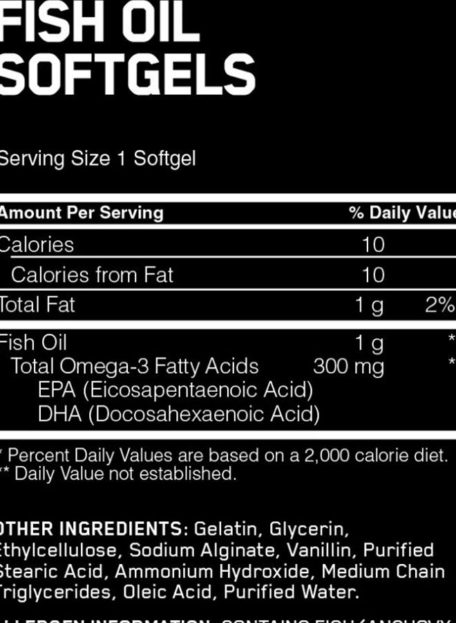 Optimum Nutrition - Enteric-Coated Fish Oil - 200 Softgels - Image 1