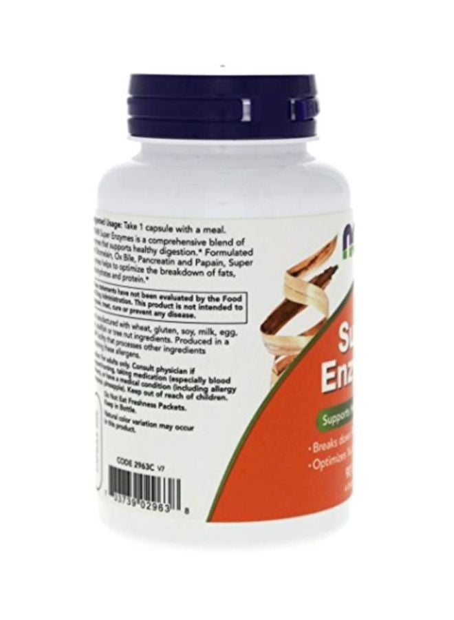 Now Foods - Super Enzymes Dietary Supplement - 90 Capsules - Image 1