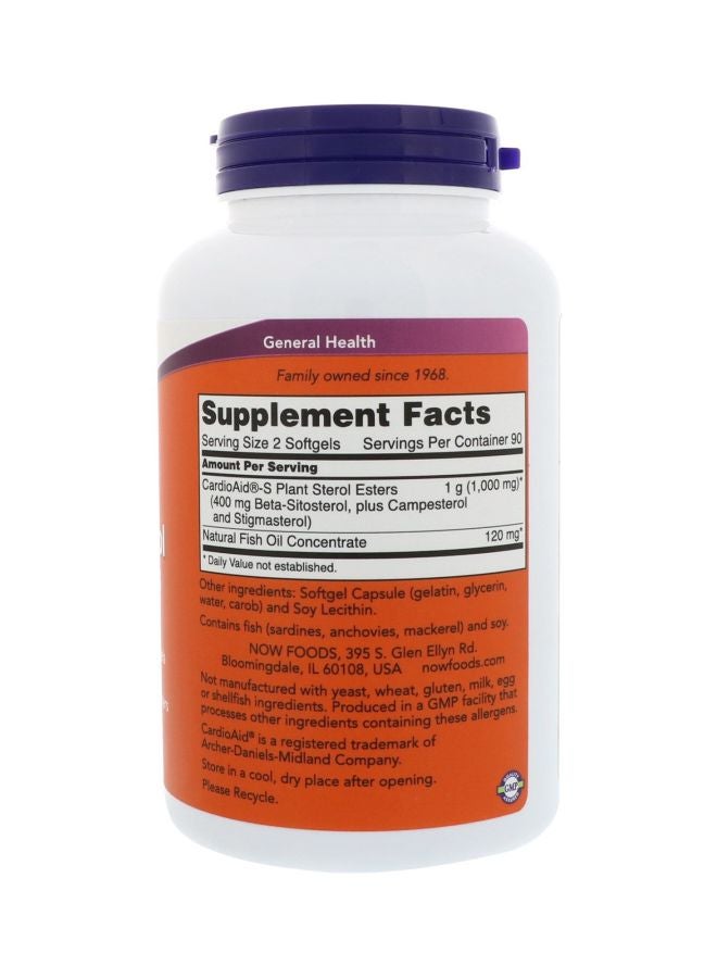 Now Foods - Beta-Sitosterol Plant Sterols Dietary Supplement - 180 Softgels - Image 1