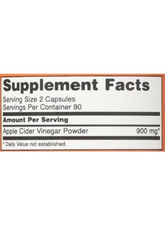 Apple Cider Vinegar 450mg Dietary Supplement - 180 Capsules - v1596037316/N32455610A_3