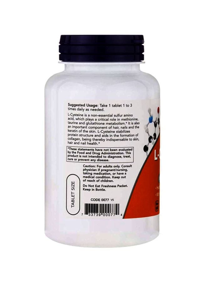 Now Foods - L-Cysteine 500 Mg Supplements - 100 Tablets - Image 1