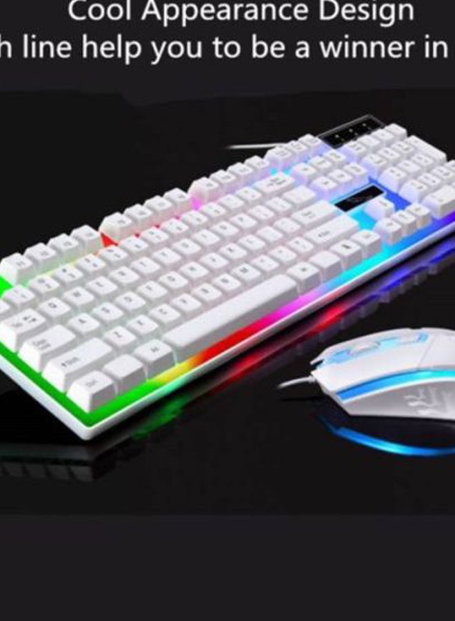 G21 LED Rainbow Backlit USB Wired Gaming Keyboard and Mouse Set