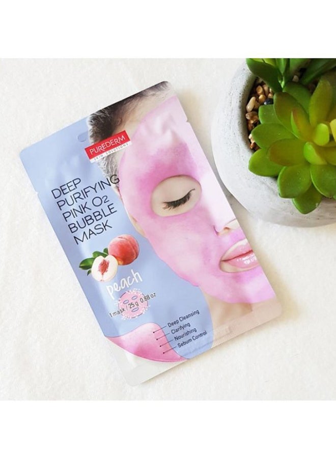 Purederm - Deep Purifying Pink  Bubble Mask 25grams - Image 1