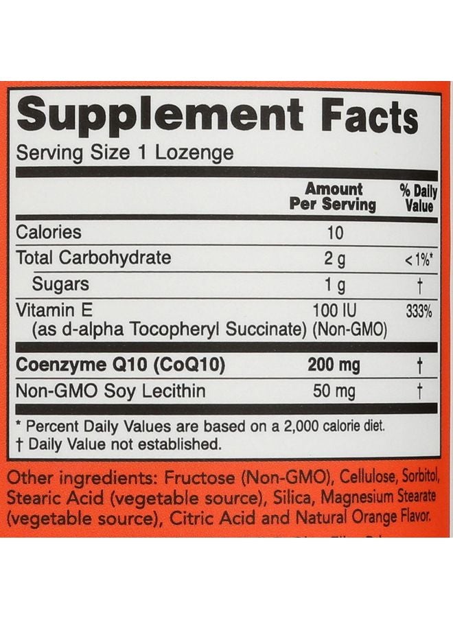 Chewable CoQ10 Cardiovascular Health - 90 Lozenges 200 mg