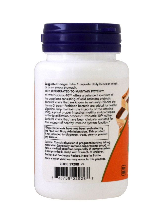 ناو فودز مكمل غذائي بروبيوتيك -10 50 بليون - عدد 50 كبسولة - Image 2