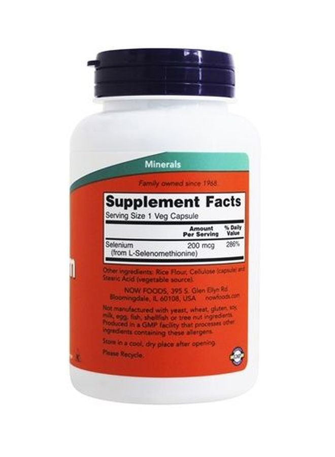 Selenium Dietary Supplement 200mcg - 180 Capsules