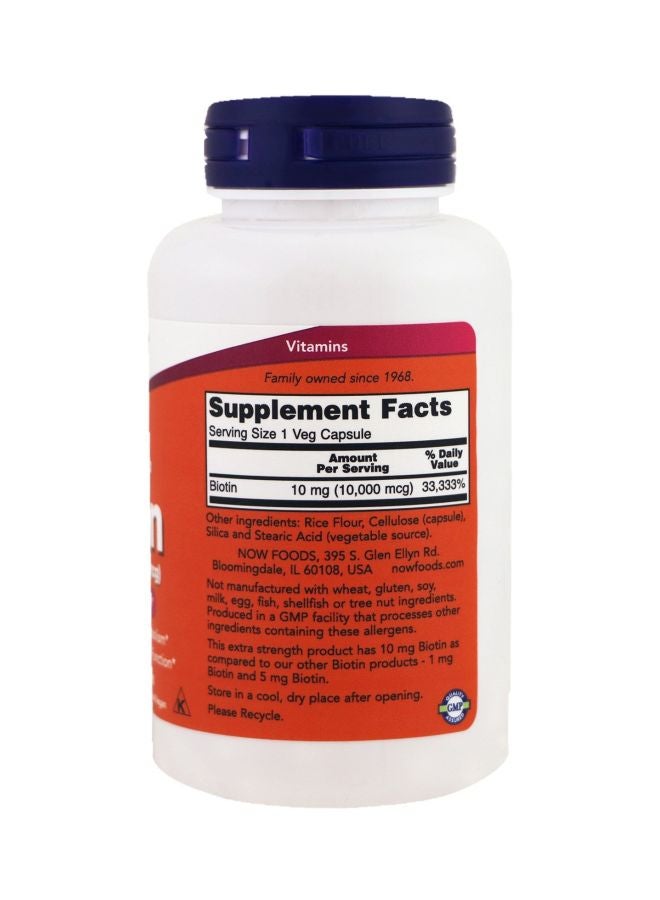 Now Foods Extra Strength Biotin Energy Production - 120 Capsules - Image 2