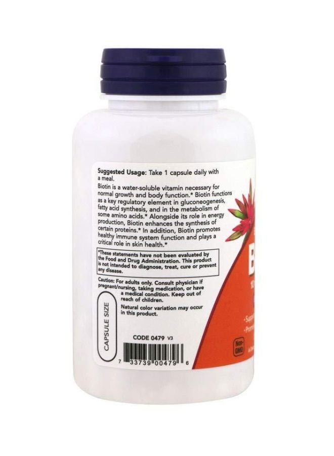Now Foods Extra Strength Biotin Energy Production - 120 Capsules - Image 3