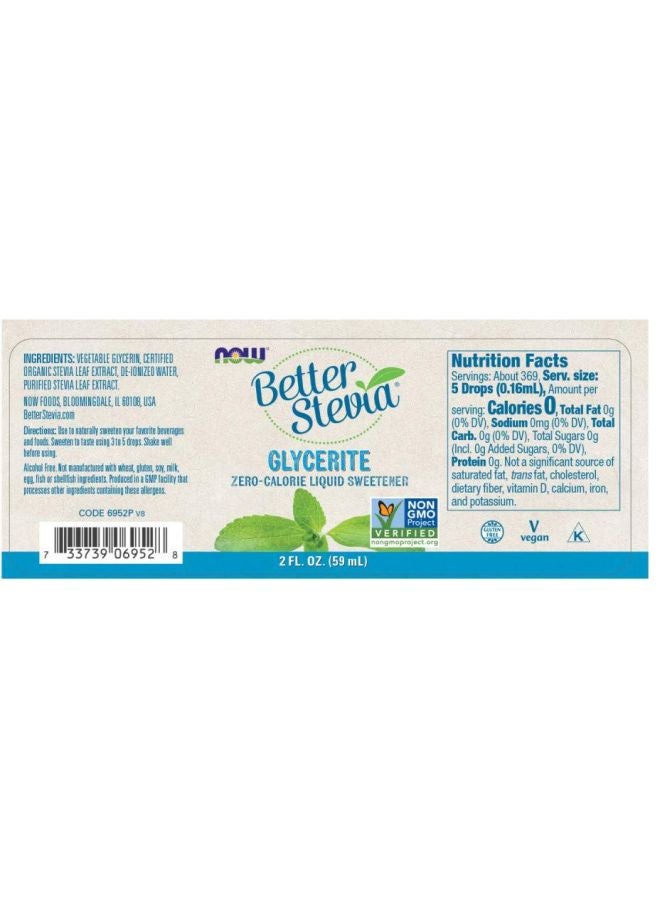 Now Foods Better Stevia Glycerite Liquid Sweetner - Image 4