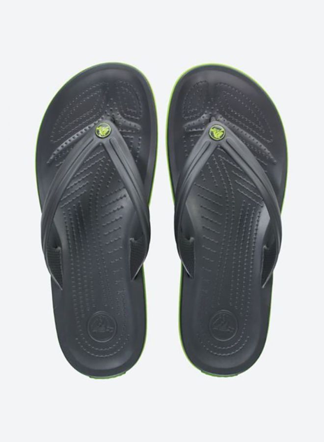 crocs Crocband Flip Flops Graphite/Volt Green  - Image 3