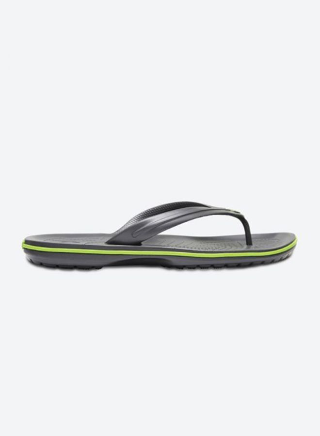 crocs Crocband Flip Flops Graphite/Volt Green  - Image 2