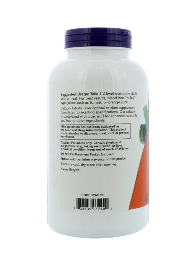 Now Foods Calcium Citrate Pure Powder - Image 3