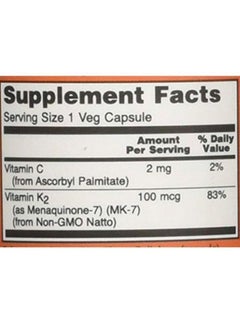 Pack Of 3 MK-7 Vitamin K-2 - 60 Veg Capsules - v1596037518/N32473041A_3