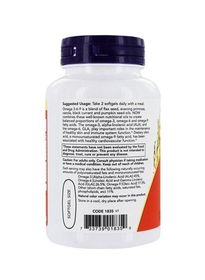 Now Foods Omega 3-6-9 Dietary Supplement - 250 Softgels - Image 2