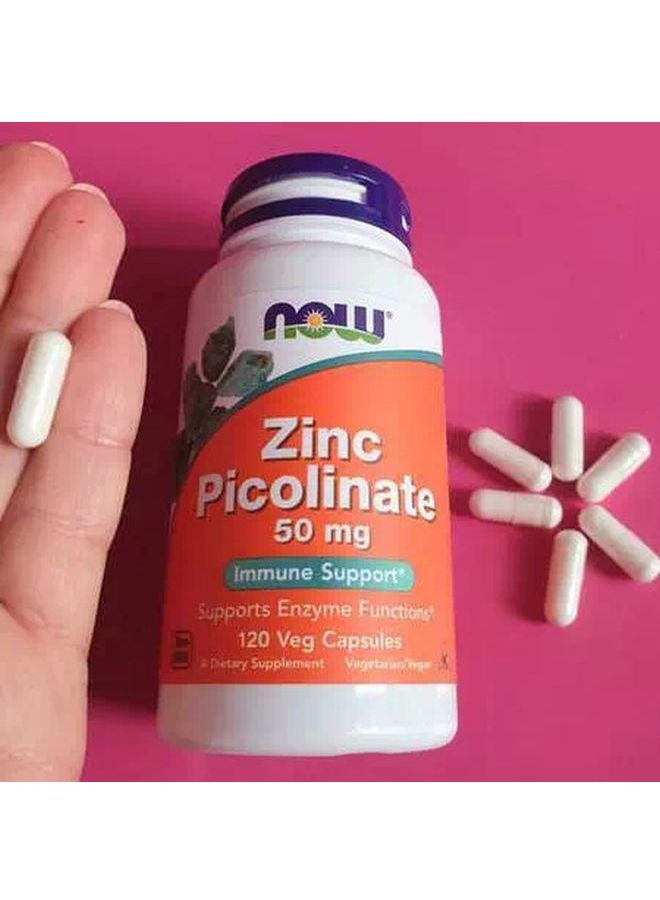 Now Foods - Zinc Picolinate Dietary Supplement - 120 Veg Capsules 50 Mg - Image 1