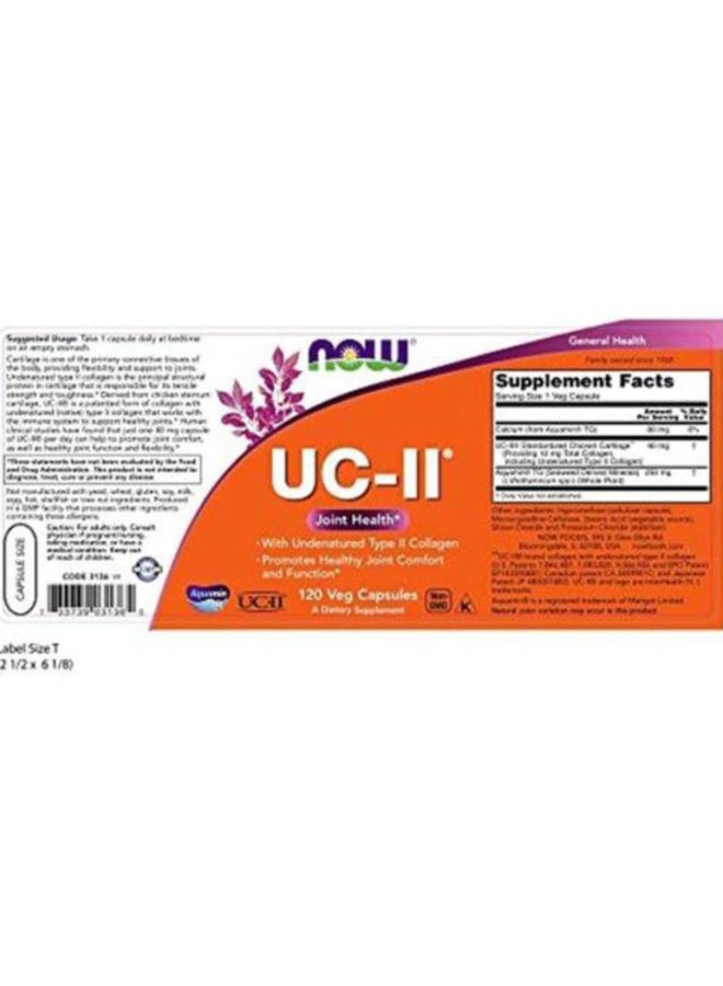 Now Foods - UC-II Joint Health Dietary Supplement - 120 Vegetable Capsules - Image 1