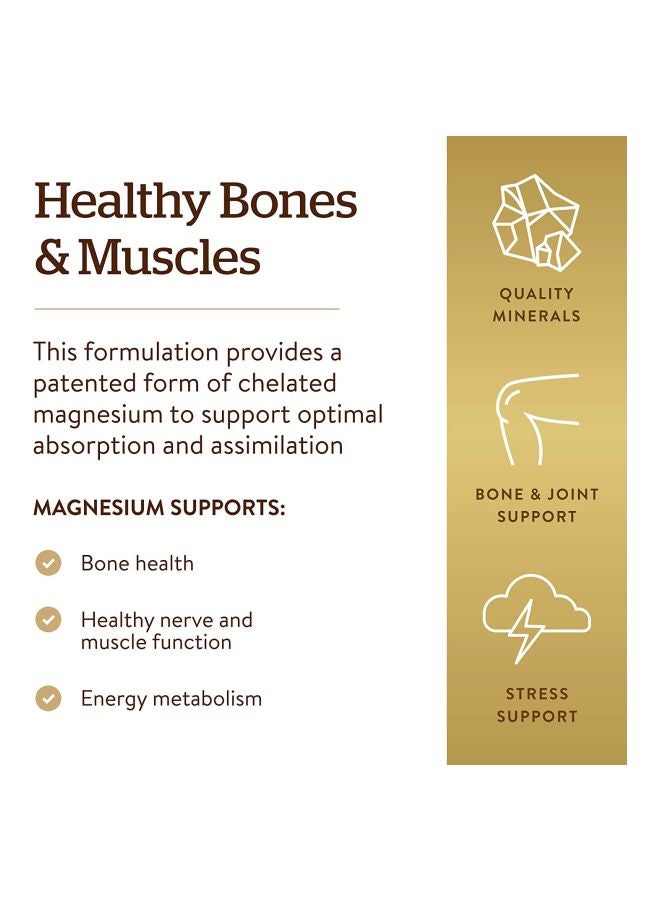 Solgar Chelated Magnesium - 100 Tablets - Image 4