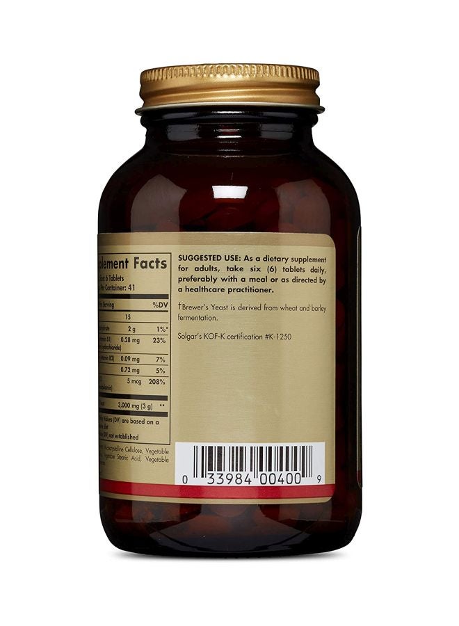 Solgar Brewer’s Yeast 7 1/2 Grains With Vitamin B12 - 250 Tablets - Image 4