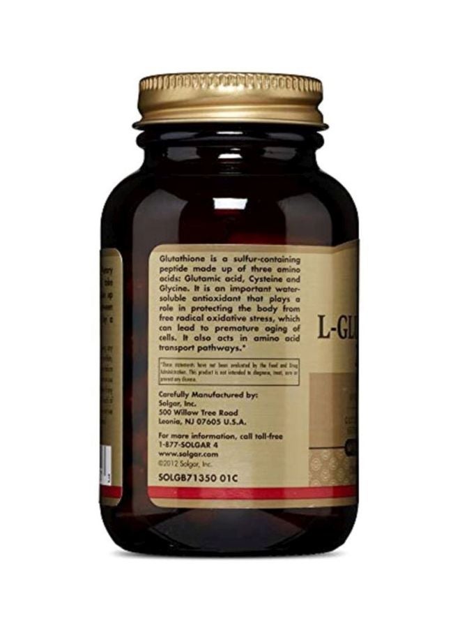 Solgar - Reduced L-Glutathione 250 mg Dietary Supplement - 60 Capsules - Image 1
