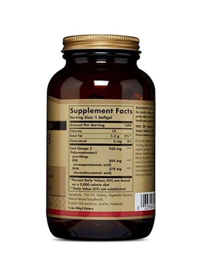 Solgar Triple Strength Omega-3 EPA And DHA Dietary Supplement - 100 Softgels - Image 2