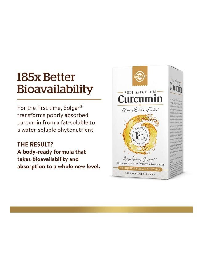 Solgar - Full Spectrum Curcumin Liquid Extract - 60 Softgels - Image 1