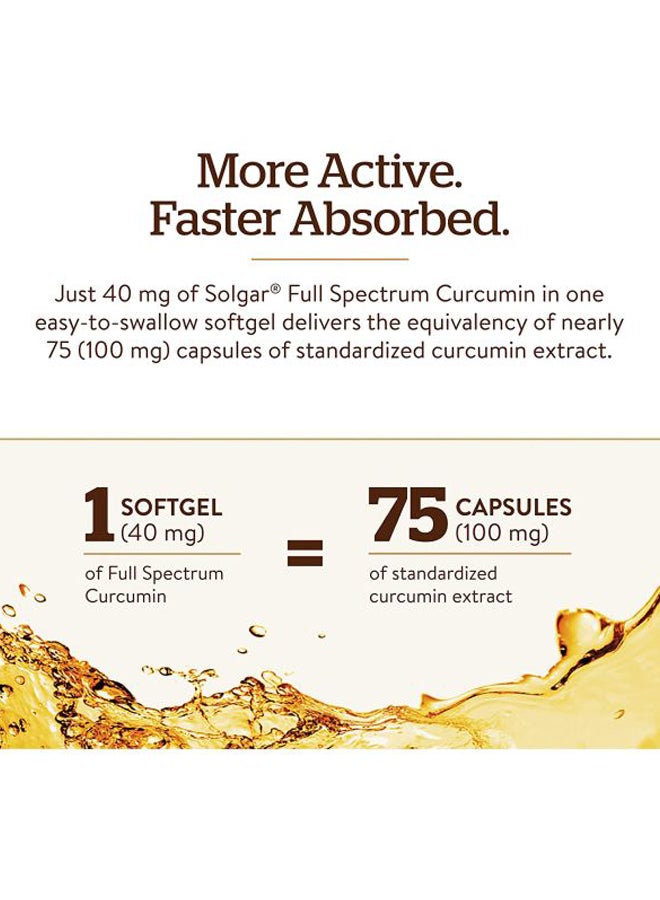 Solgar - Full Spectrum Curcumin Liquid Extract - 60 Softgels - Image 1