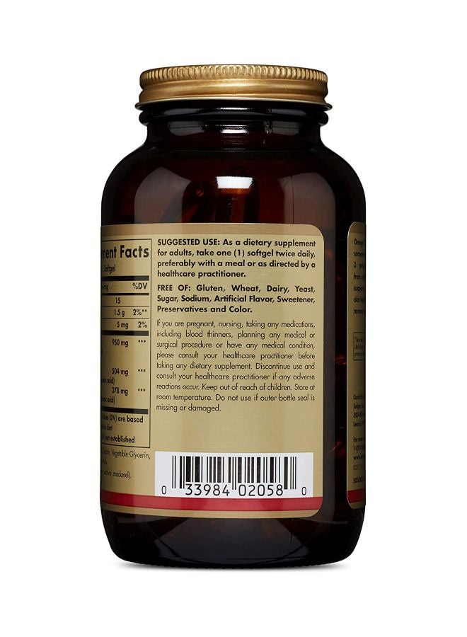 Solgar Pack Of 2 Triple Strength Omega 3 950 MG Dietary Supplement - 100 Softgels - Image 5