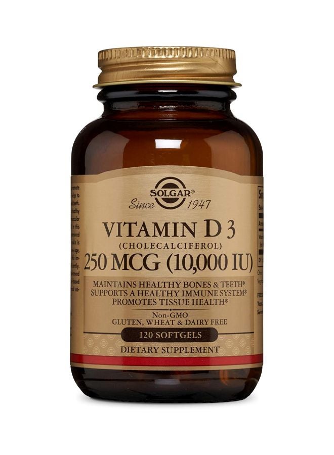Solgar Pack Of 2 Vitamin D3 250 MCG Dietary Supplement - 120 Softgels - Image 2