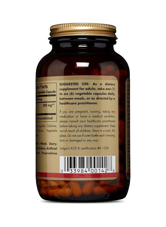 Solgar L-Arginine 500 mg Dietary Supplement - 250 Capsules - Image 3