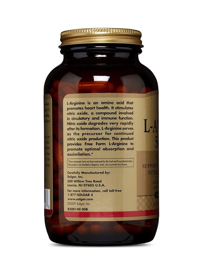 Solgar L-Arginine 500 mg Dietary Supplement - 250 Capsules - Image 4