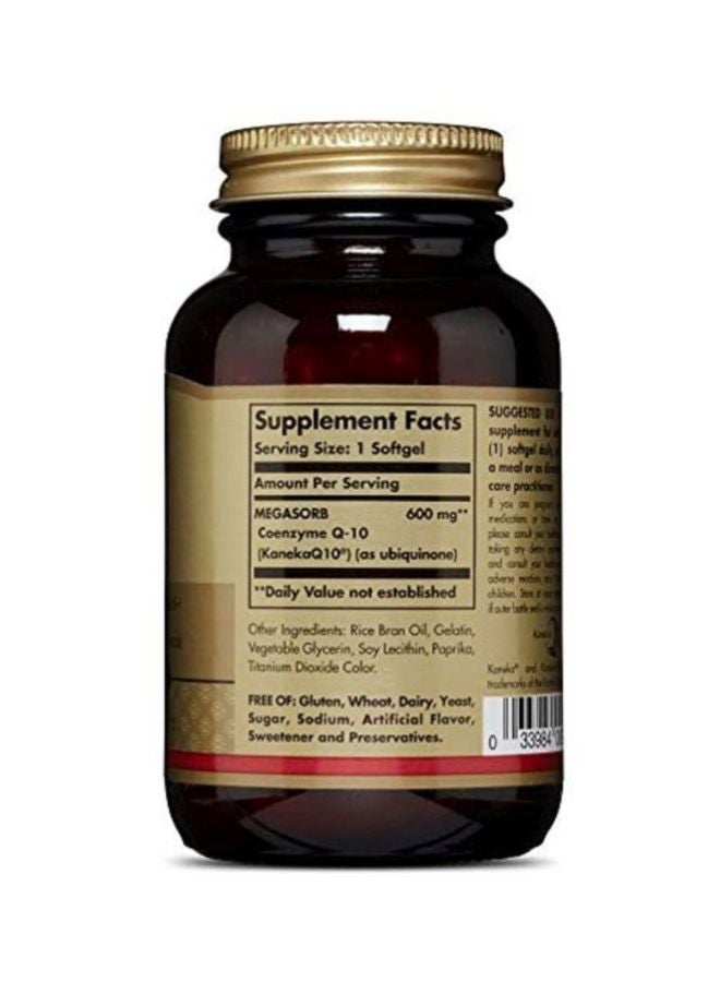 Solgar - Megasorb Coq-10 600 Mg, 30 Softgels - Image 1