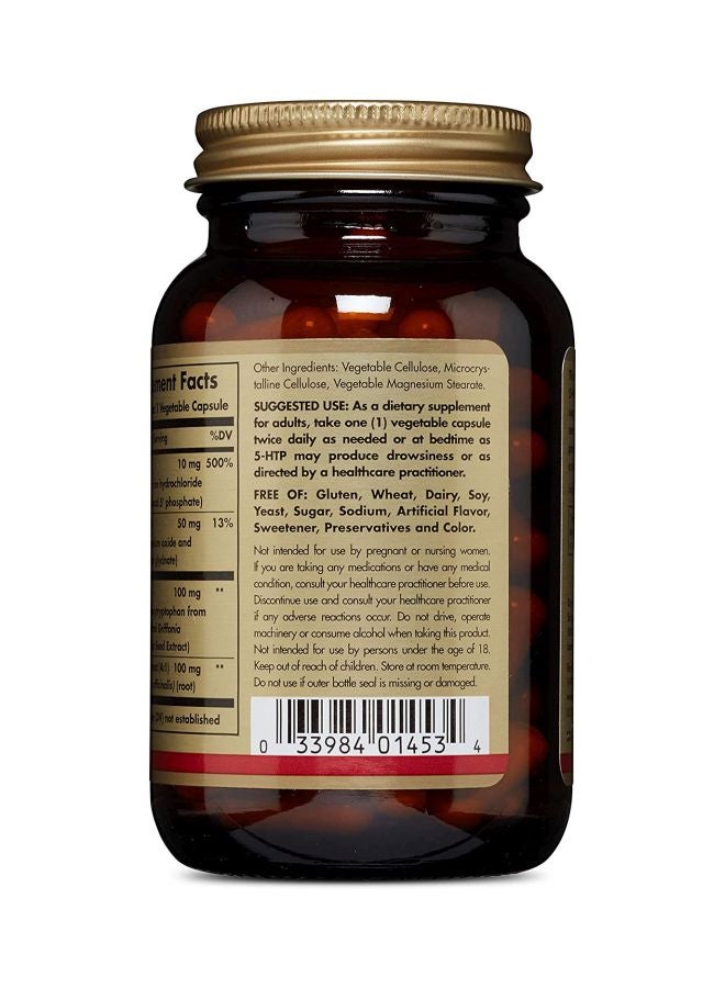 Solgar - 5-HTP, 100 mg, 90 Vegetable Capsules - Image 1