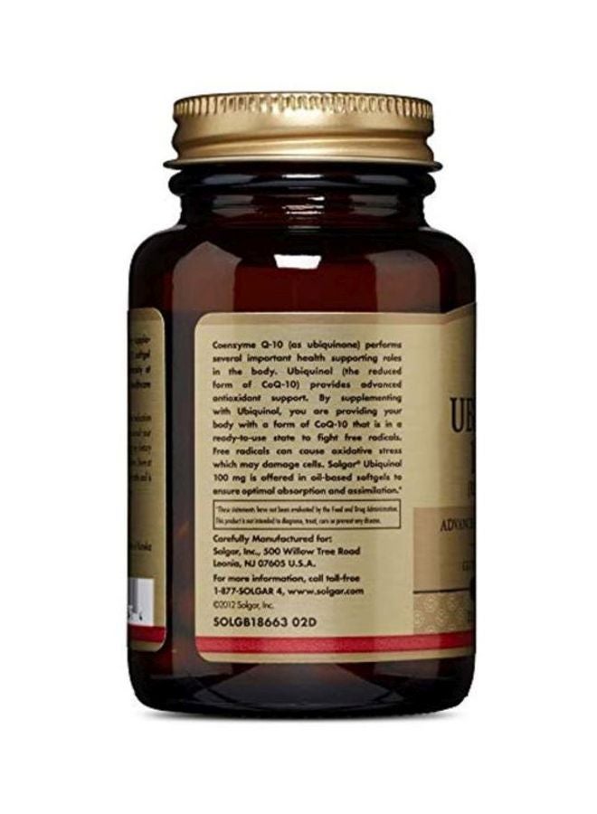 Solgar Ubiquinol Dietary Supplement 100 MG - 50 Softgels - Image 4