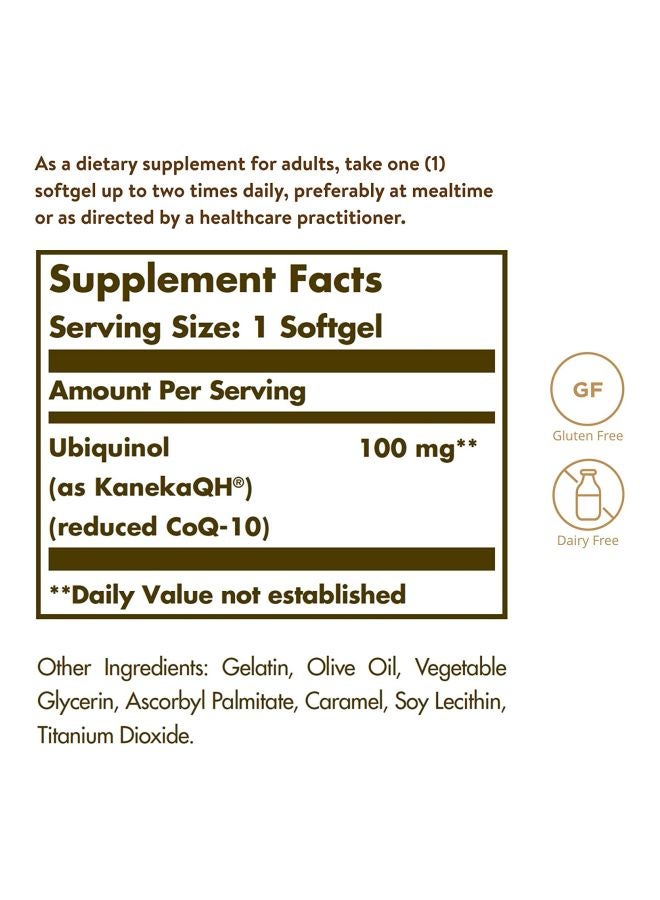 Solgar Ubiquinol Dietary Supplement 100 MG - 50 Softgels - Image 5